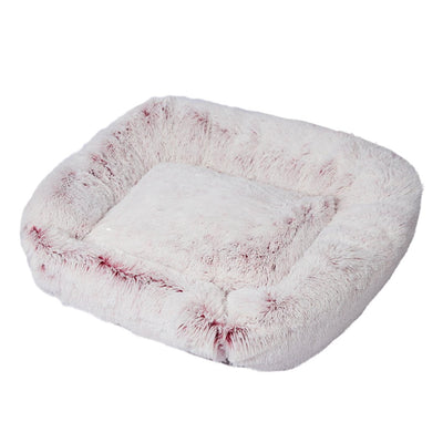 Dog Calming Bed Warm Soft Plush Comfy Sleeping Kennel Cave Memory Foam Pink S Payday Deals