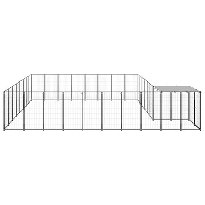 Dog Kennel Silver 20.57 m² Steel Payday Deals