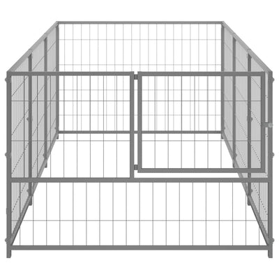 Dog Kennel Silver 3 m² Steel Payday Deals
