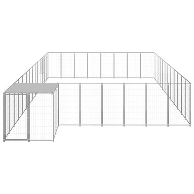 Dog Kennel Silver 30.25 m² Steel Payday Deals