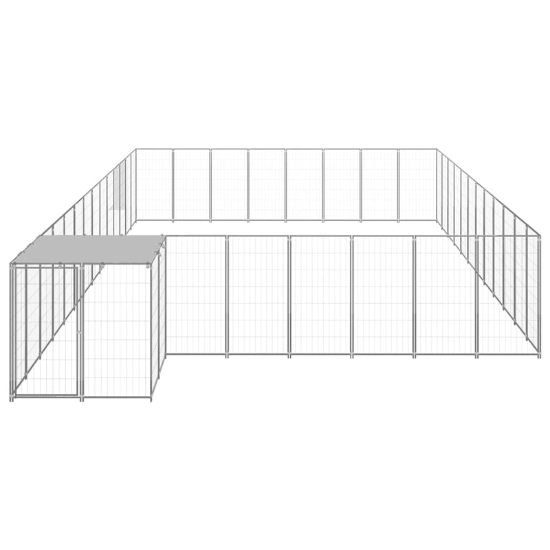 Dog Kennel Silver 30.25 m² Steel Payday Deals