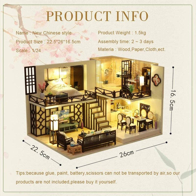 Dollhouse Miniature with Furniture Kit Plus Dust Proof and Music Movement - Creative Room (1:24 Scale Creative Room Idea) Payday Deals