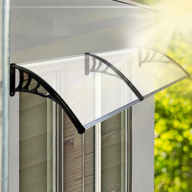 Door Window Awning Outdoor Canopy UV Patio Sun Shield Rain Cover DIY 1M X 2.4M Payday Deals