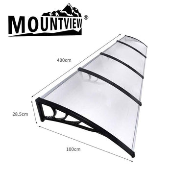 Door Window Awning Outdoor Canopy UV Patio Sun Shield Rain Cover DIY 1M X 4M Payday Deals