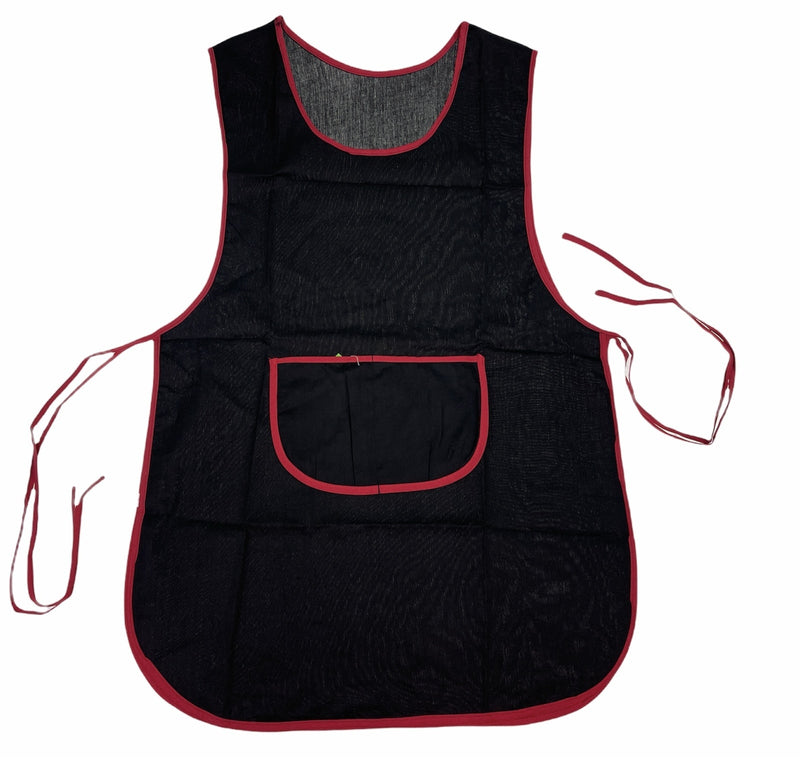 Double Sided Apron Cleaning Shop Coffee Cafe Bib - Black/Red Payday Deals