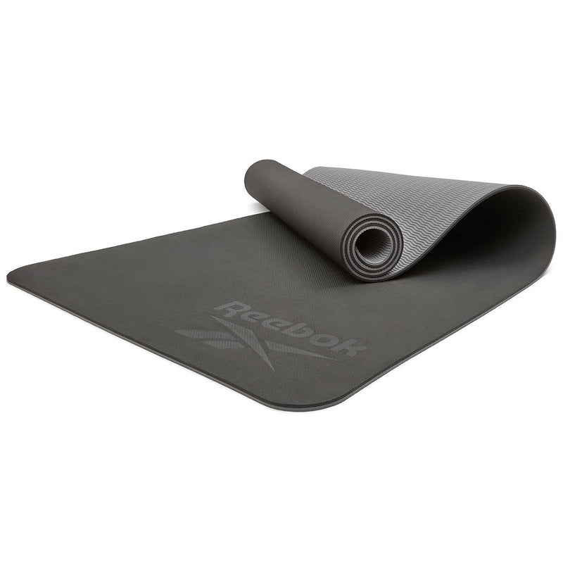 Double Sided Yoga Mat (6mm, Black/Grey) Payday Deals