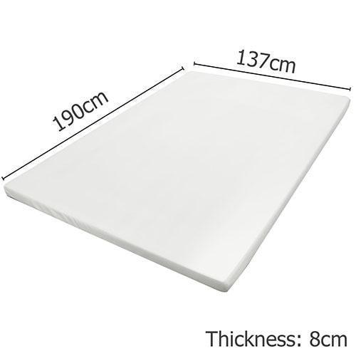  Double Size 8cm Memory Foam Mattress Topper - White