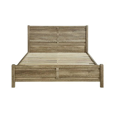 Double Size Bed Frame Natural Wood like MDF in Oak Colour Payday Deals