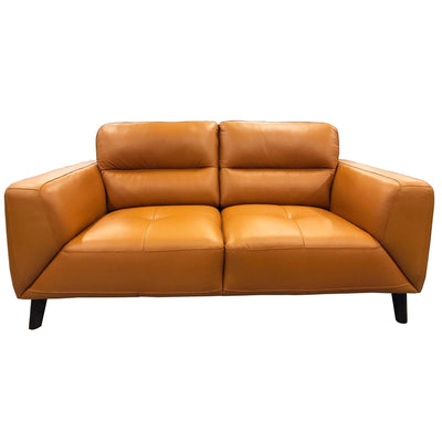 Downy  Genuine Leather Sofa Set 3 + 2 Seater Upholstered Lounge Couch Tangerine Payday Deals