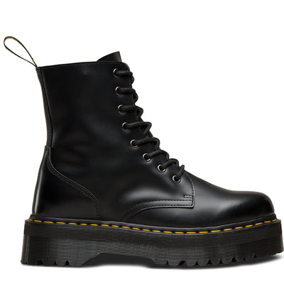 Dr. Martens Women's Jadon 8" Leather Boots Shoes Platform Style - Black Payday Deals