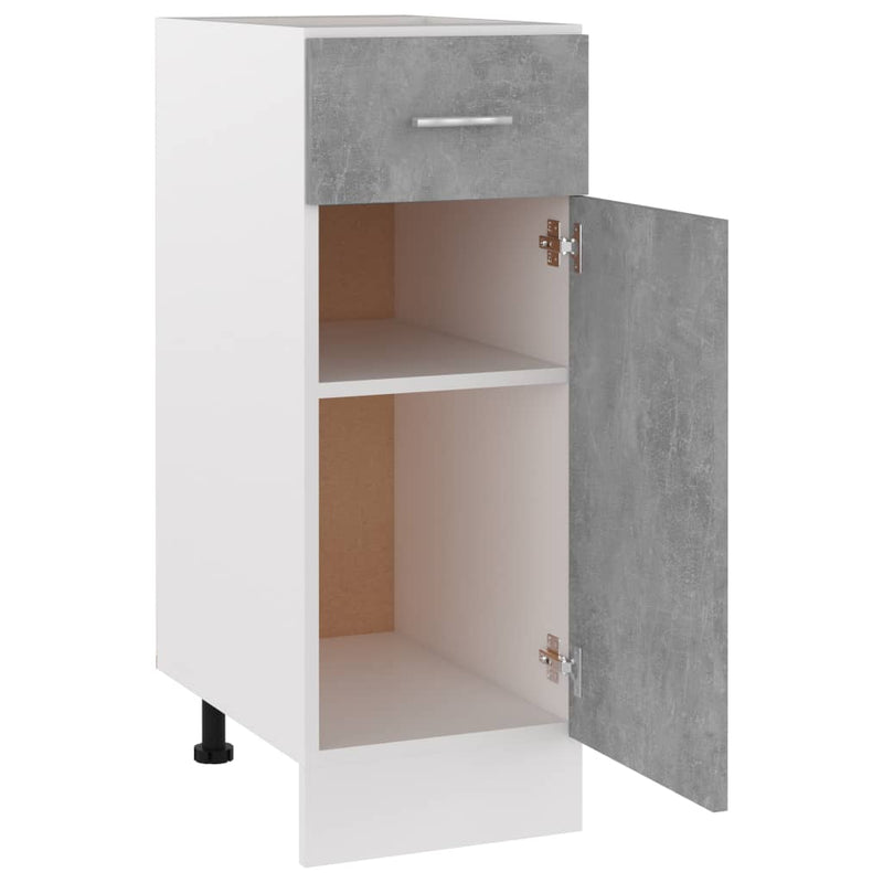 Drawer Bottom Cabinet Concrete Grey 30x46x81.5 cm Engineered Wood Payday Deals