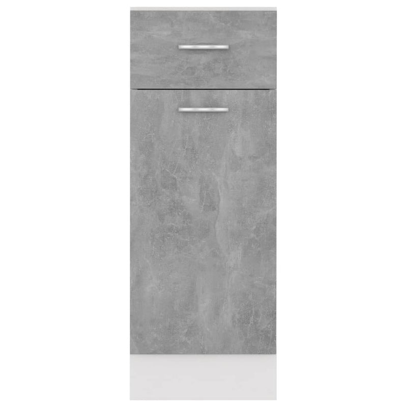 Drawer Bottom Cabinet Concrete Grey 30x46x81.5 cm Engineered Wood Payday Deals