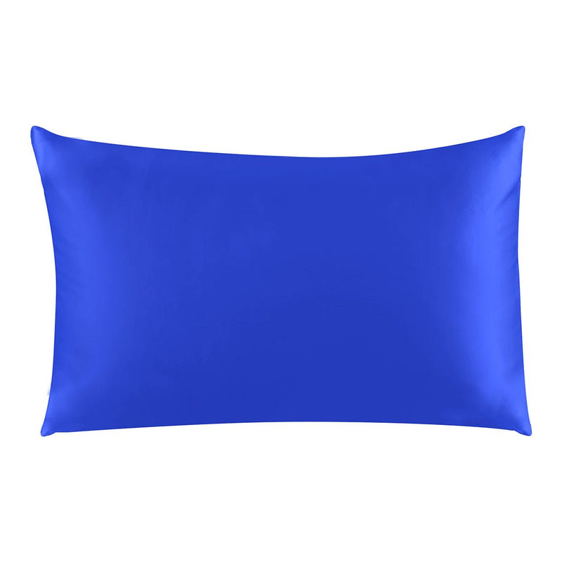 DreamZ 100% Mulberry Silk Pillow Case Eye Mask Set Royalblue Both Sided 25 Momme Payday Deals