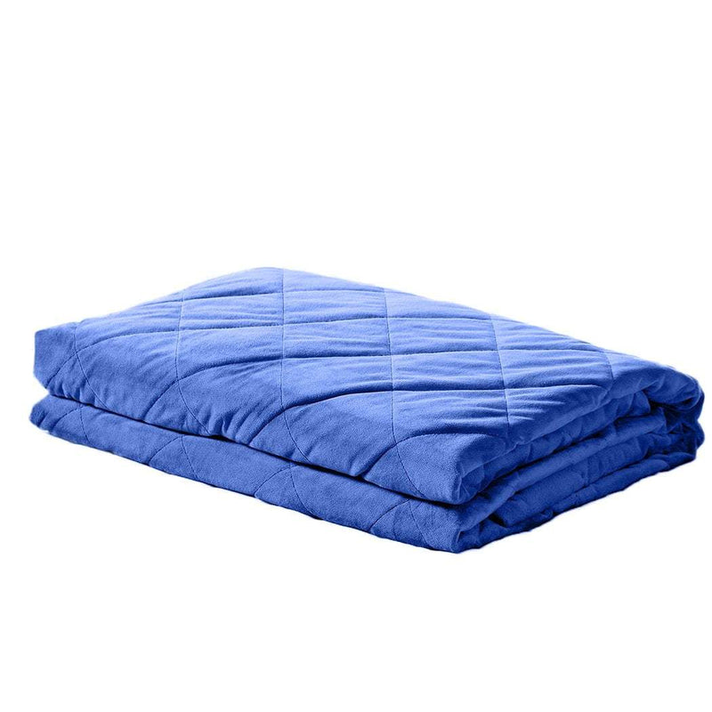 DreamZ 11KG Adults Size Anti Anxiety Weighted Blanket Gravity Blankets Blue Payday Deals
