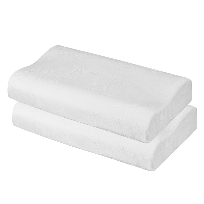 DreamZ 2X Memory Foam Pillow Removable Cover Sleep Down Luxurious B-shape Payday Deals