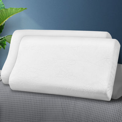 DreamZ 2X Memory Foam Pillow Removable Cover Sleep Down Luxurious B-shape Payday Deals