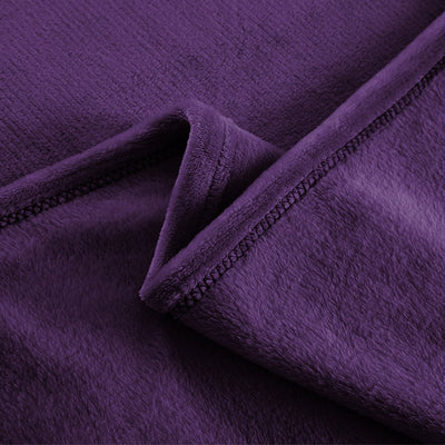 DreamZ 320GSM 220x160cm Ultra Soft Mink Blanket Warm Throw in Aubergine Colour Payday Deals