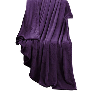 DreamZ 320GSM 220x160cm Ultra Soft Mink Blanket Warm Throw in Aubergine Colour Payday Deals