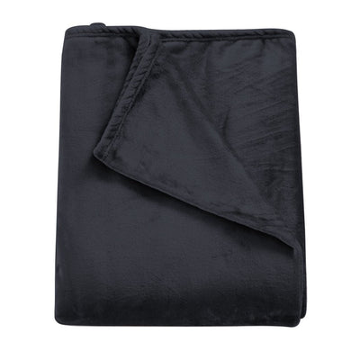 DreamZ 320GSM 220x160cm Ultra Soft Mink Blanket Warm Throw in Dark Grey Colour Payday Deals