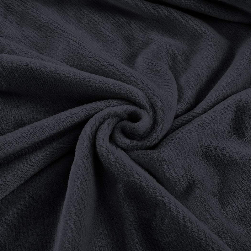 DreamZ 320GSM 220x160cm Ultra Soft Mink Blanket Warm Throw in Dark Grey Colour Payday Deals