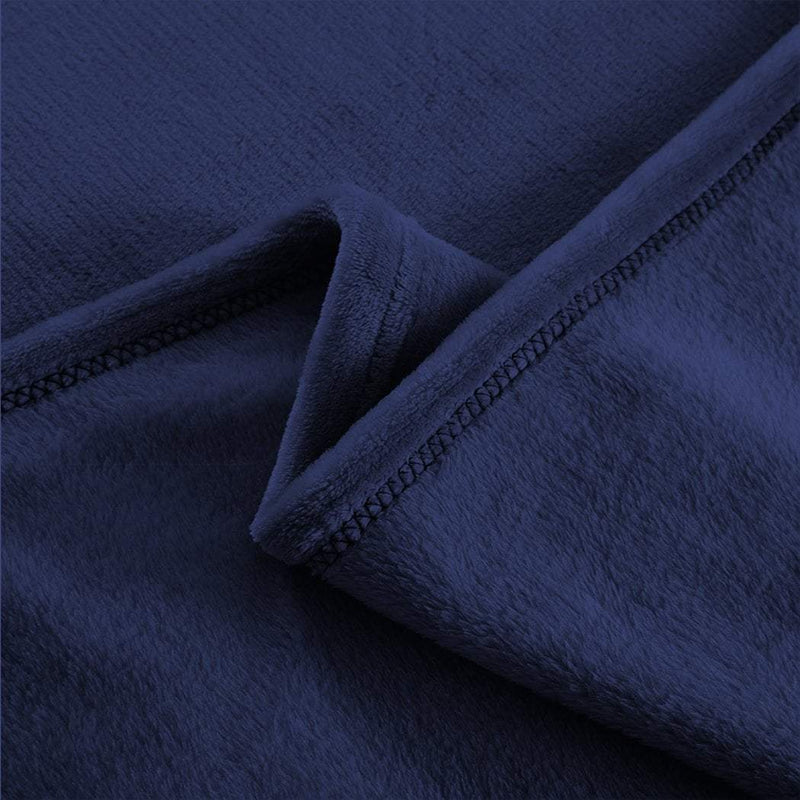 DreamZ 320GSM 220x240cm Ultra Soft Mink Blanket Warm Throw in Navy Colour Payday Deals