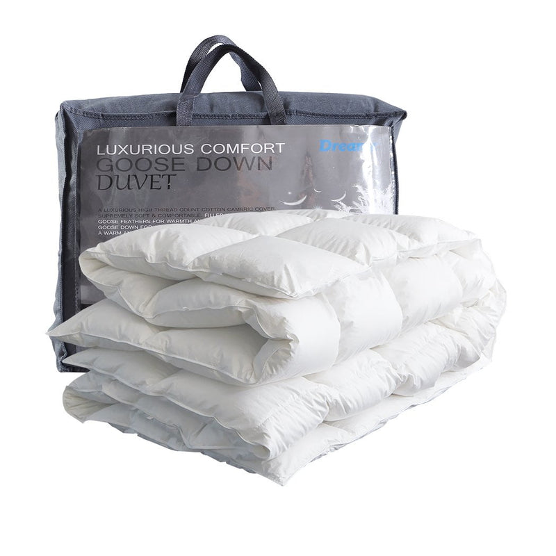 DreamZ 500GSM All Season Goose Down Feather Filling Duvet in King Size Payday Deals