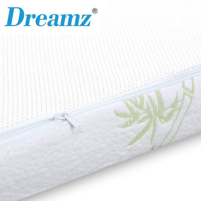 DreamZ 5cm Thickness Cool Gel Memory Foam Mattress Topper Bamboo Fabric Single Payday Deals