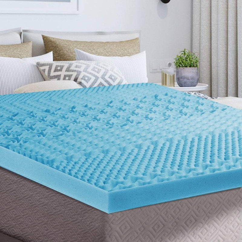 Dreamz 7-Zone Cool Gel Mattress Topper Memory Foam Removable Cover 5CM Double Payday Deals
