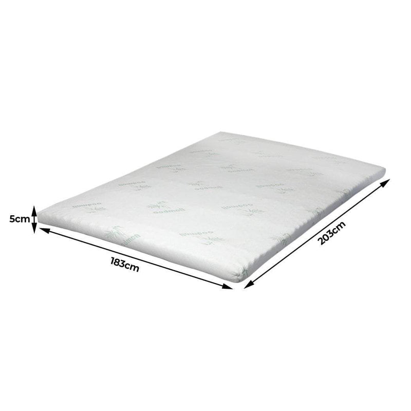 Dreamz 7-Zone Cool Gel Mattress Topper Memory Foam Removable Cover 5CM King Payday Deals
