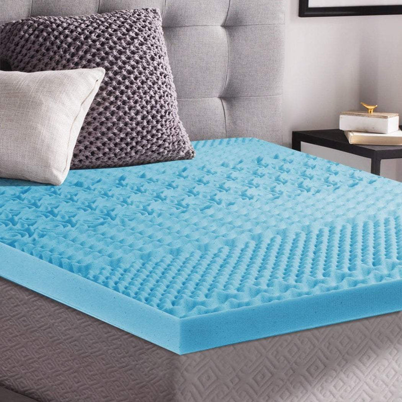 Dreamz 7-Zone Cool Gel Mattress Topper Memory Foam Removable Cover 8CM Single Payday Deals