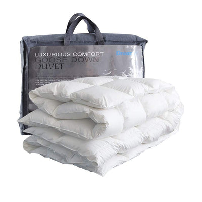 DreamZ 700GSM All Season Goose Down Feather Filling Duvet in Double Size Payday Deals