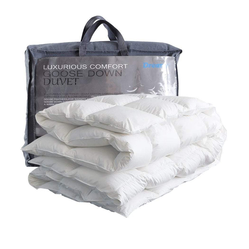 DreamZ 700GSM All Season Goose Down Feather Filling Duvet in Queen Size Payday Deals