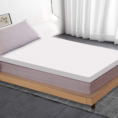 DreamZ 7cm Memory Foam Bed Mattress Topper Polyester Underlay Cover Single Payday Deals