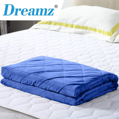DreamZ 7KG Anti Anxiety Weighted Blanket Gravity Blankets Royal Blue Colour Payday Deals
