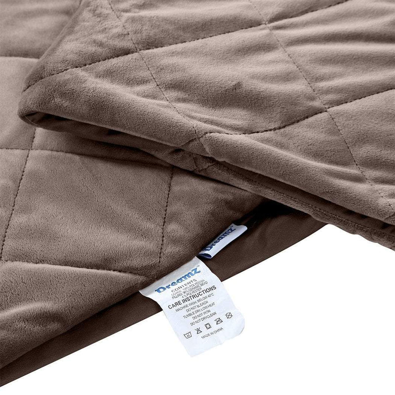 DreamZ 9KG Anti Anxiety Weighted Blanket Gravity Blankets Mink Colour Payday Deals