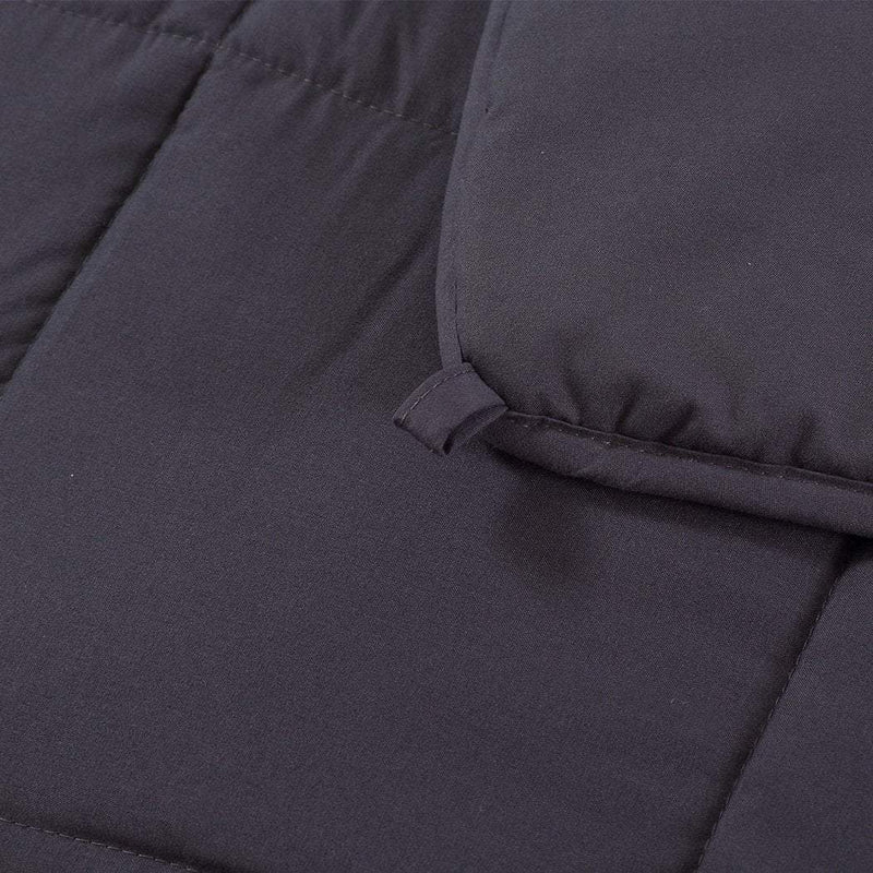 DreamZ 9KG Weighted Blanket Promote Deep Sleep Anti Anxiety Single Dark Grey Payday Deals