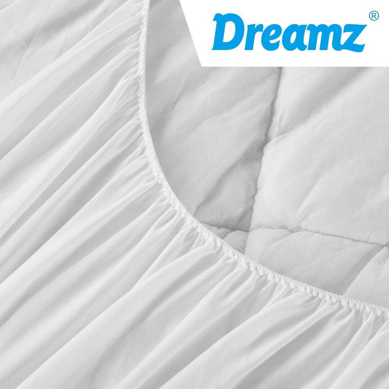 Dreamz Bamboo Pillowtop Mattress Topper Protector Waterproof Cool Cover Double Payday Deals