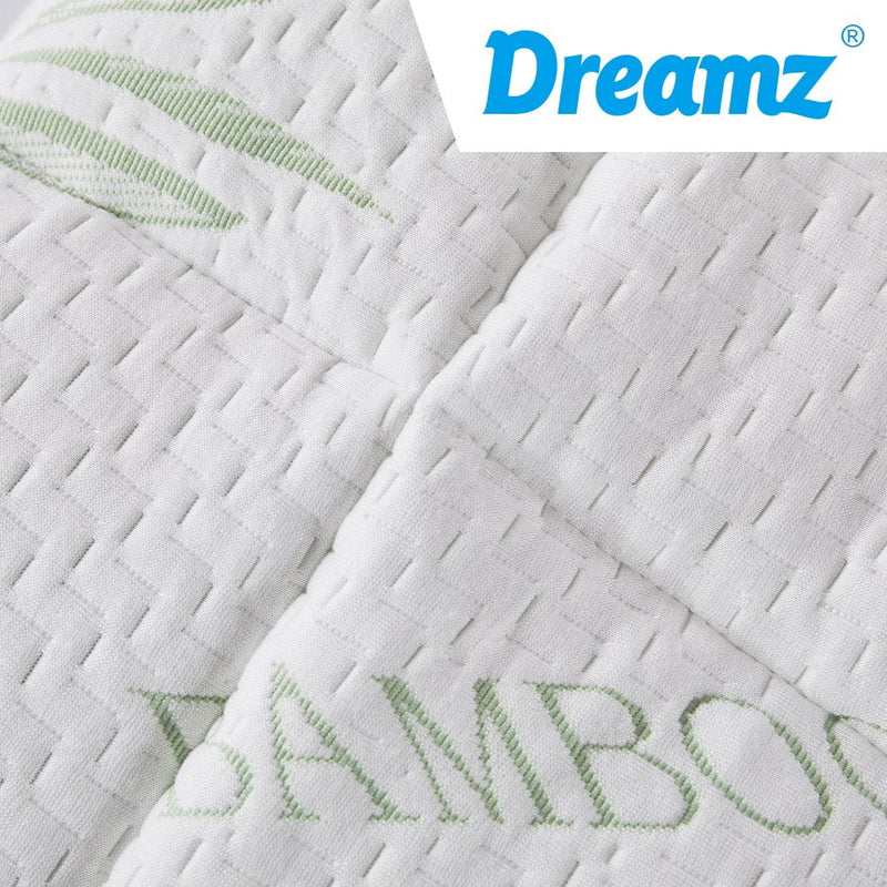 Dreamz Bamboo Pillowtop Mattress Topper Protector Waterproof Cool Cover Single Payday Deals