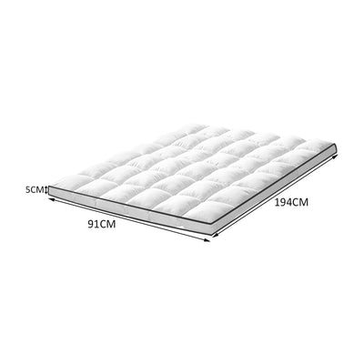 DreamZ Bedding Luxury Pillowtop Mattress Topper Mat Pad Protector Cover Single Payday Deals