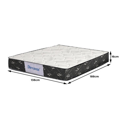 Dreamz Bedding Mattress Double Size Premium Bed Top Spring Foam Medium Soft 16CM Payday Deals