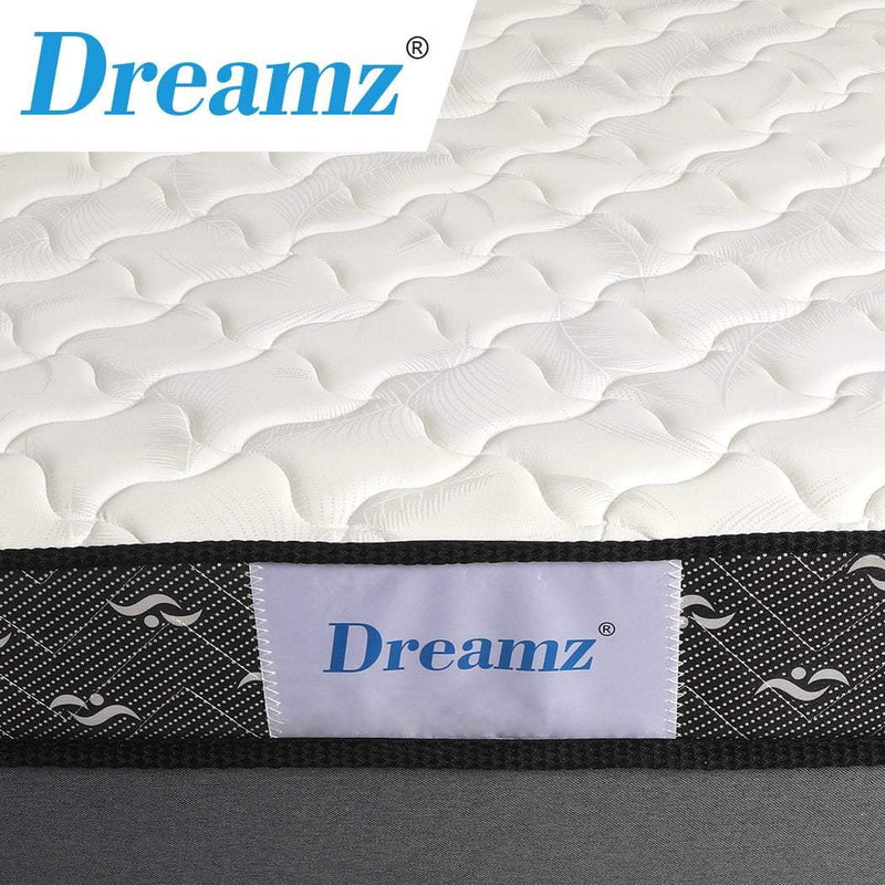 Dreamz Bedding Mattress Queen Size Premium Bed Top Spring Foam Medium Soft 16CM Payday Deals