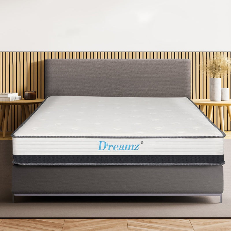 Dreamz Bedding Mattress Spring Double Size Premium Bed Top Foam Medium Soft 21CM Payday Deals