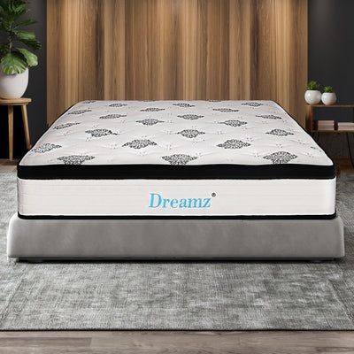 Dreamz Bedding Mattress Spring Double Size Premium Bed Top Foam Medium Soft 30CM Payday Deals