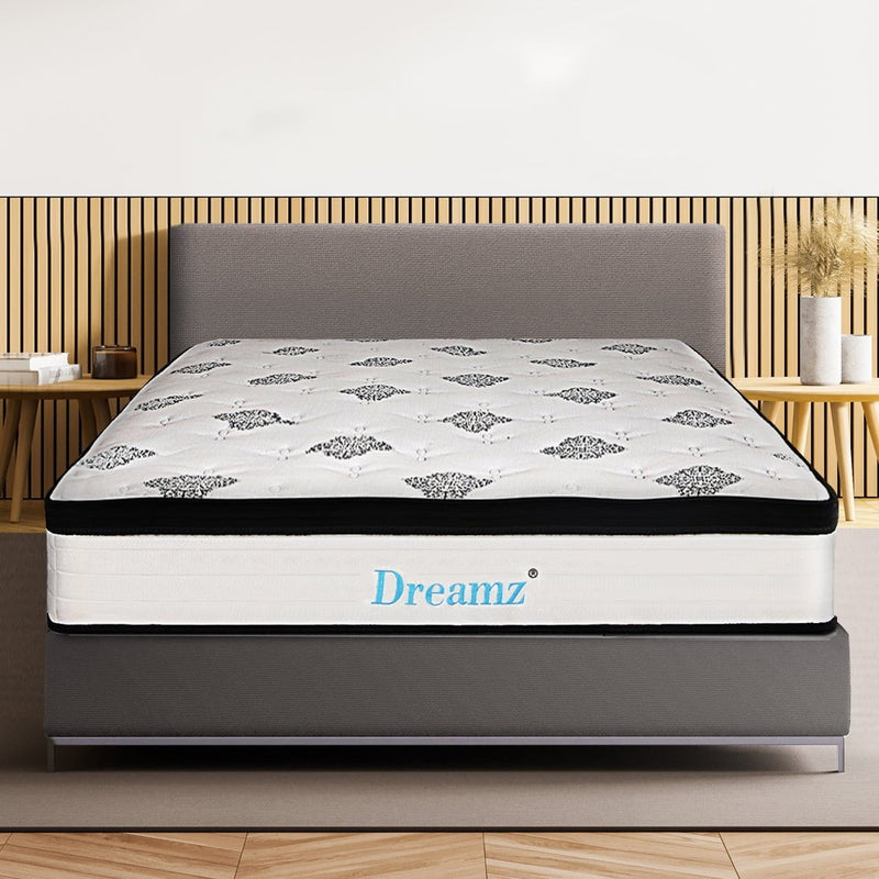 Dreamz Bedding Mattress Spring Double Size Premium Bed Top Foam Medium Soft 30CM Payday Deals