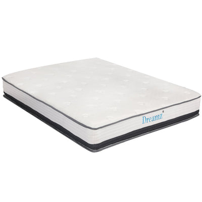 Dreamz Bedding Mattress Spring King Single Premium Bed Top Foam Medium Soft 21CM Payday Deals