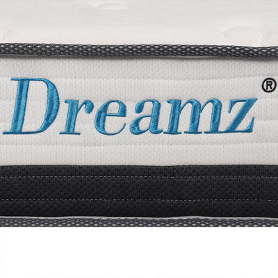 Dreamz Bedding Mattress Spring King Single Premium Bed Top Foam Medium Soft 21CM Payday Deals