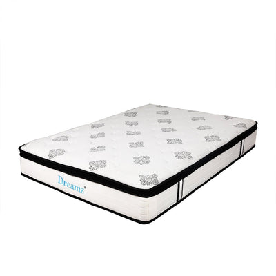 Dreamz Bedding Mattress Spring King Single Premium Bed Top Foam Medium Soft 30CM Payday Deals