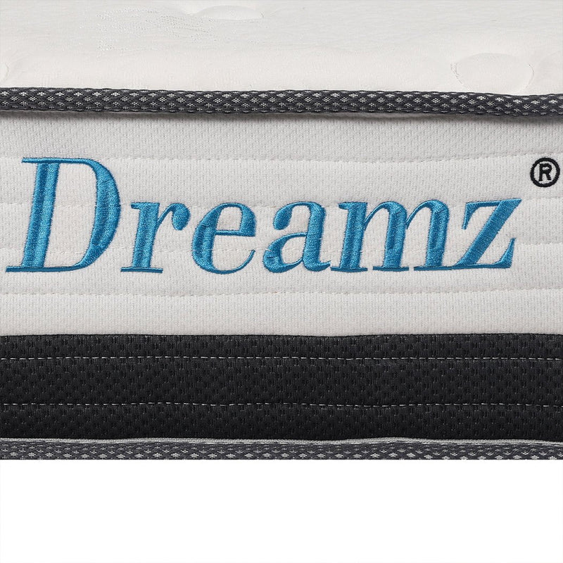 Dreamz Bedding Mattress Spring Queen Size Premium Bed Top Foam Medium Soft 21CM Payday Deals