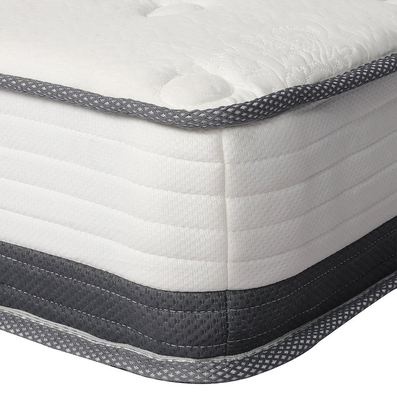 Dreamz Bedding Mattress Spring Queen Size Premium Bed Top Foam Medium Soft 21CM Payday Deals