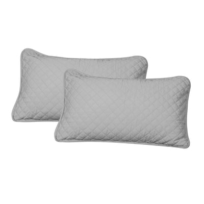 DreamZ Bedspread Coverlet Set Quilted Comforter Soft Pillowcases Queen Grey Payday Deals